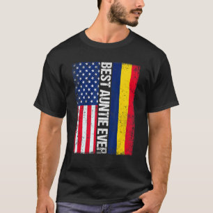 American Flag Chad Flag Best Auntie Ever Family T-Shirt
