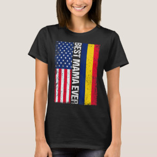 American Flag Chad Flag Best Mama Ever Family T-Shirt
