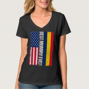 American Flag Chad Flag Best Mummy Ever Family T-Shirt