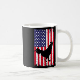American Flag Chicken Rooster Farm Animal Ranch _1 Coffee Mug