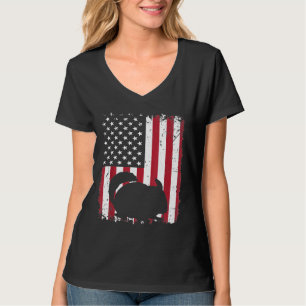American Flag Chinchilla Animal Vintage 4th Of Jul T-Shirt