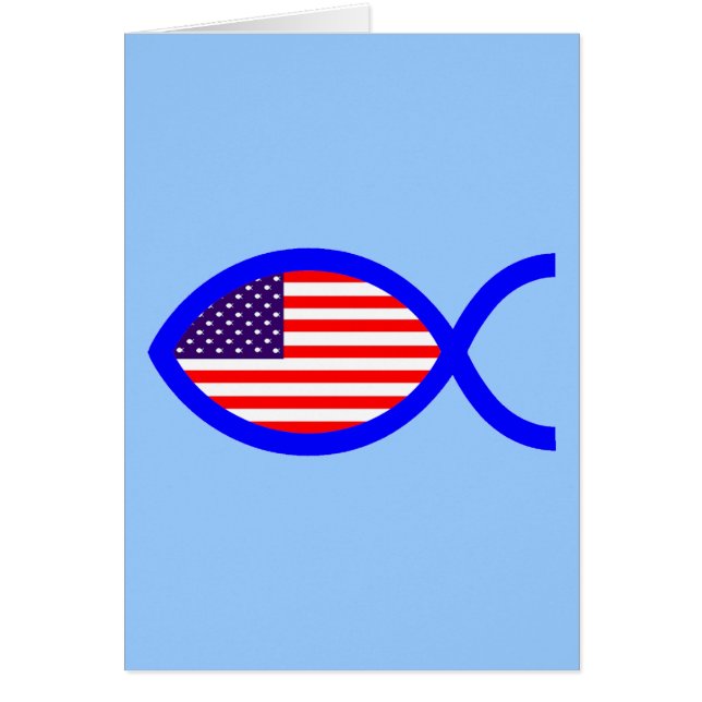 American Flag Christian Fish Symbol (Front)