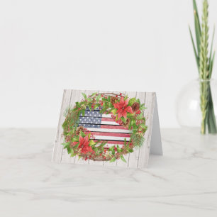 American Flag Christmas / Holiday Card