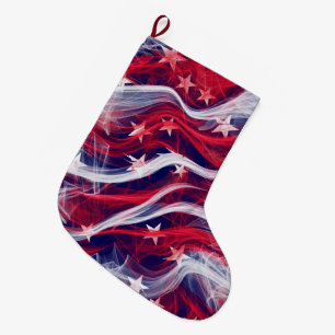 American flag Christmas Stocking