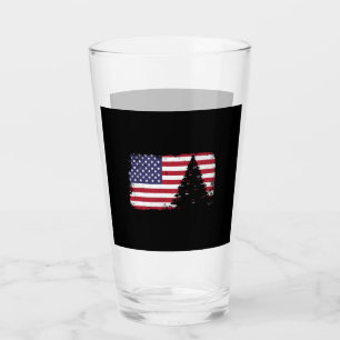 american flag christmas tree glass