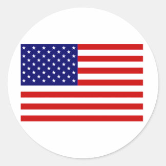 American Flag Classic Round Sticker