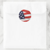 American Flag Classic Round Sticker (Bag)