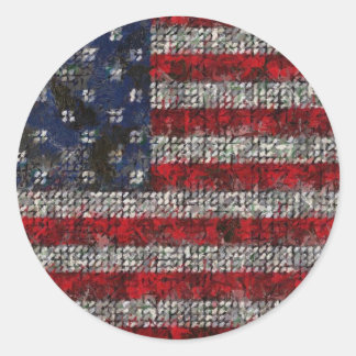 American Flag Classic Round Sticker