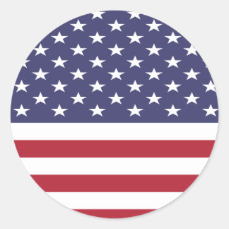 American flag Classic Round Sticker