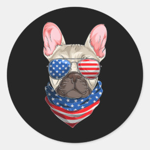 American Flag  Classic Round Sticker