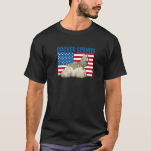 American Flag Cocker Spaniel T-Shirt