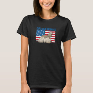 American Flag Cocker Spaniel T-Shirt