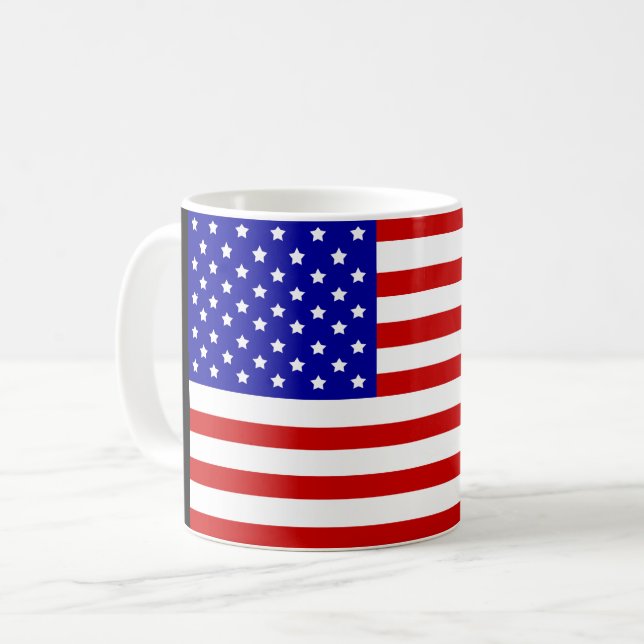 American Flag Coffee Mug (Front Left)