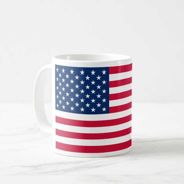 American Flag Coffee Mug (Front Left)