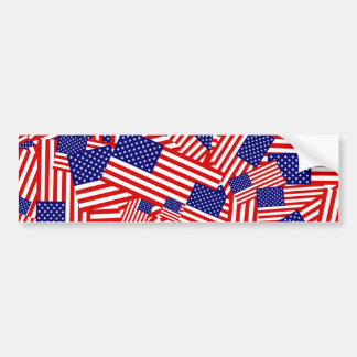 American Flag Collage Bumper Sticker