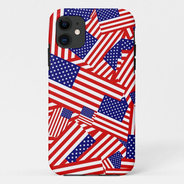 American Flag Collage Case-Mate iPhone Case (Back)