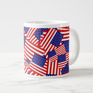 American Flag Collage Large Coffee Mug