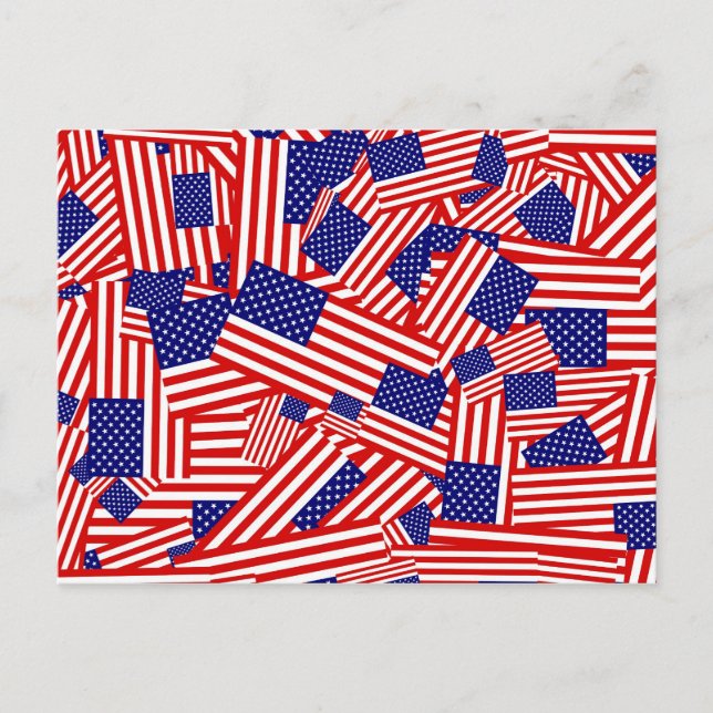 American Flag Collage Postcard (Front)