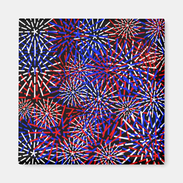 American Flag Colours Firework Design  Magnet (Front)