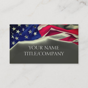 American Flag Company Name  Business Card