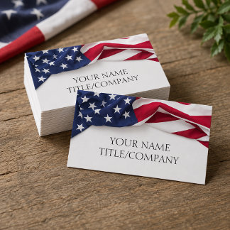 American Flag Company Name  Business Card