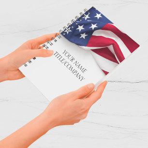 American Flag Company Name Patriotic Planner