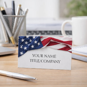 American Flag Company Name Profile Business Card