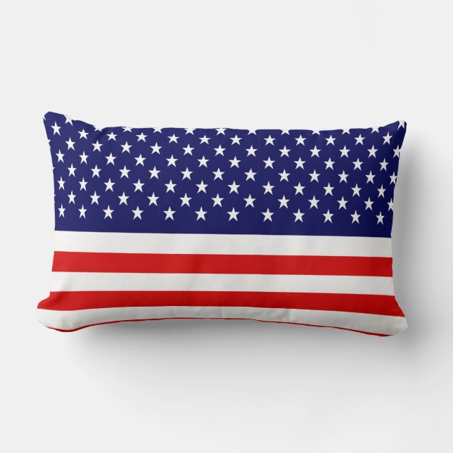 American Flag Cool Patriotic Lumbar Cushion (Front)