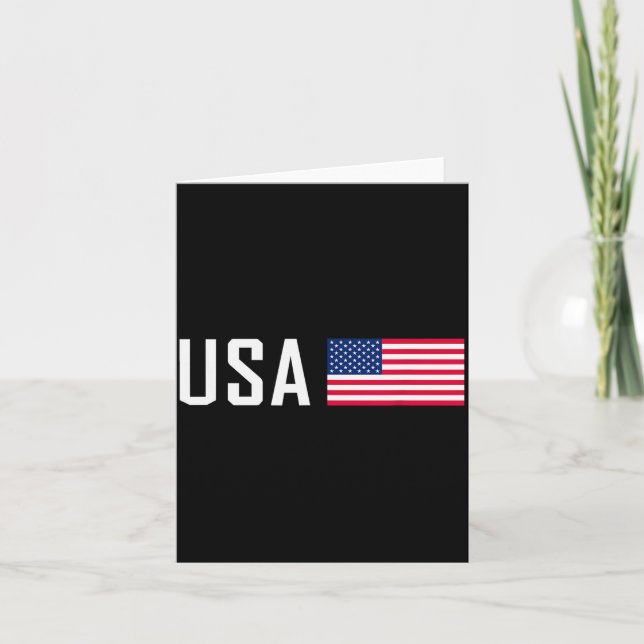 American Flag Cool Patriotic Men Women 4th Of July Card (Front)