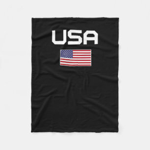 American Flag Cool Patriotic Men Women 4th Of July Fleece Blanket