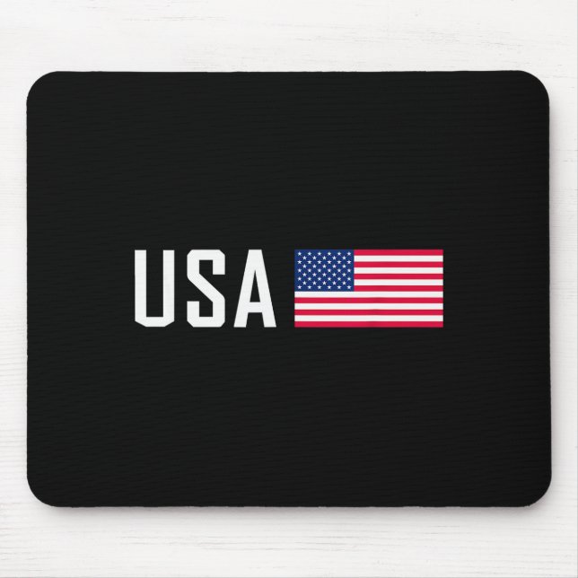 American Flag Cool Patriotic Men Women 4th Of July Mouse Mat (Front)