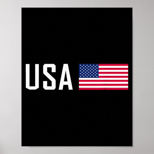 American Flag Cool Patriotic Men Women 4th Of July Poster (Front)