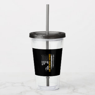 American Flag Coolest French Bulldog For Dad Dog Acrylic Tumbler