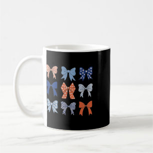 American Flag Coquette Bow And Ribbons Us Flag 4th Coffee Mug
