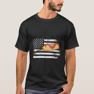 American Flag Corndog State Fair Fried Corn Dog T-Shirt