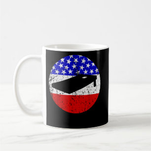 American Flag Cornhole Vintage Retro Cornhole Boar Coffee Mug
