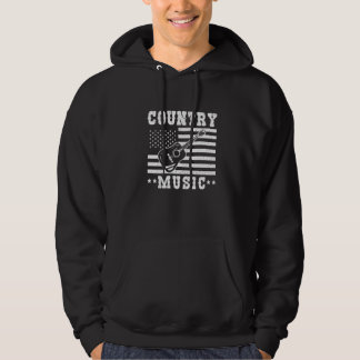 American Flag Country Music Western Premium Hoodie