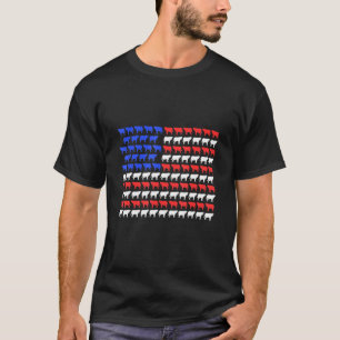 American Flag Cow Farmer Farm Animal Farming Ranch T-Shirt