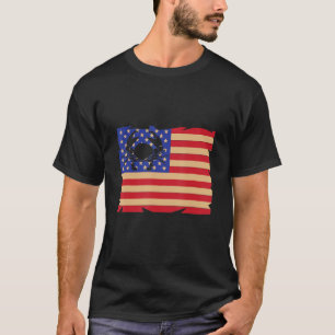 American Flag Crabs Addict Crabbing Blue Crab  T-Shirt
