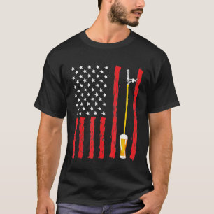 American Flag Craft Beer Brewery Design T-Shirt
