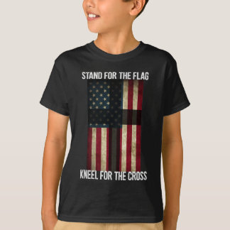 American Flag Cross Patriotic USA Christian God T- T-Shirt