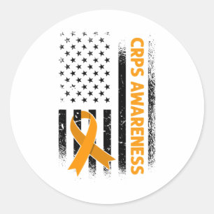 American Flag Crps Awareness 1 Classic Round Sticker
