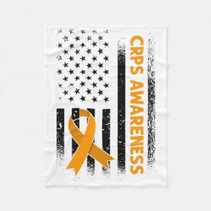 American Flag Crps Awareness 1 Fleece Blanket