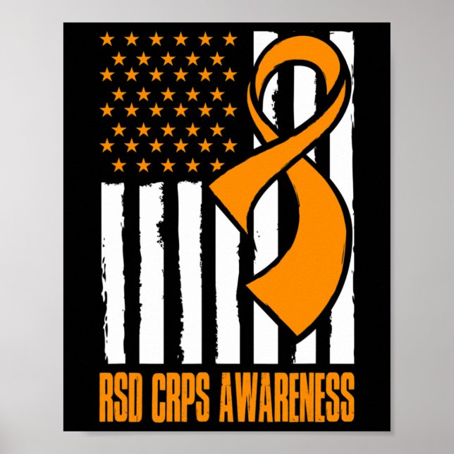 American Flag CRPS Awareness  Poster (Front)