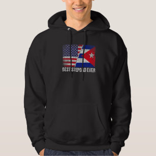 American Flag & Cuba Flag Best Stepdad Ever Family Hoodie