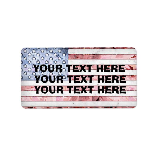 AMERICAN FLAG CUSTOM ADDRESS LABELS (Front)