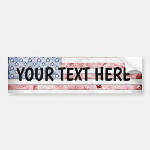 AMERICAN FLAG CUSTOM CREATE YOUR OWN BUMPER STICKER