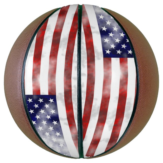 American Flag Custom Fullsize Basketball (Vertical)