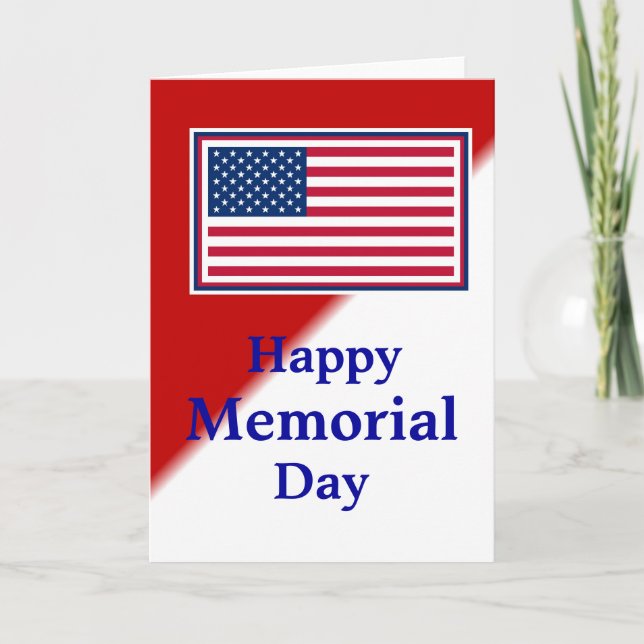 American Flag Custom Greeting Card (Front)