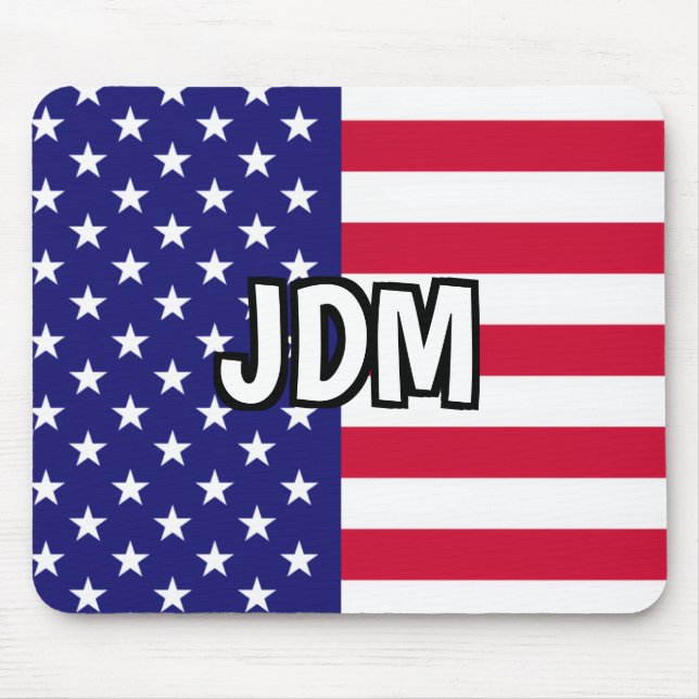 American Flag Custom Initials Mouse Mat (Front)